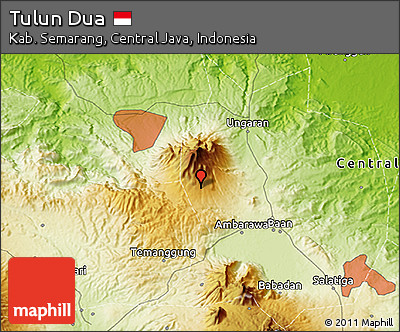 Physical 3D Map of Tulun Dua
