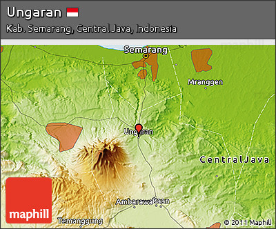 Physical 3D Map of Ungaran