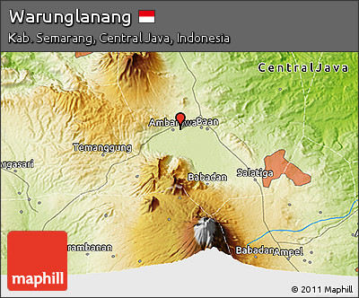 Physical 3D Map of Warunglanang