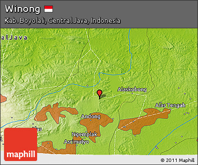 Physical 3D Map of Winong