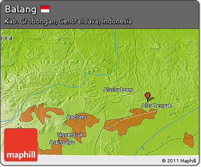 Physical 3D Map of Balang