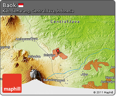 Physical 3D Map of Baok