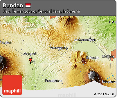 Physical 3D Map of Bendan
