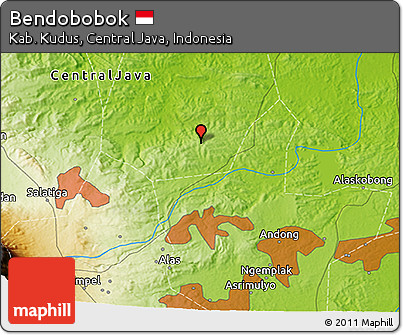 Physical 3D Map of Bendobobok