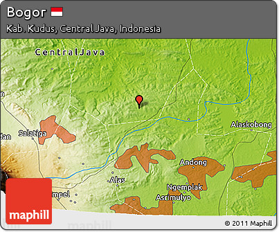 Physical 3D Map of Bogor
