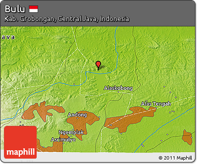 Physical 3D Map of Bulu