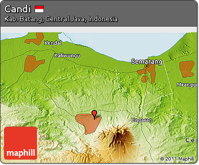Physical 3D Map of Candi
