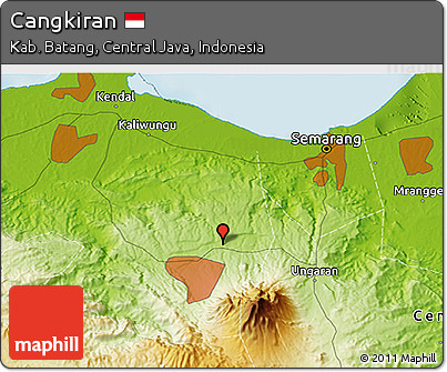 Physical 3D Map of Cangkiran