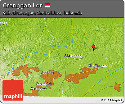 Physical 3D Map of Cranggan Lor