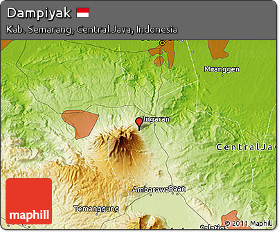 Physical 3D Map of Dampiyak