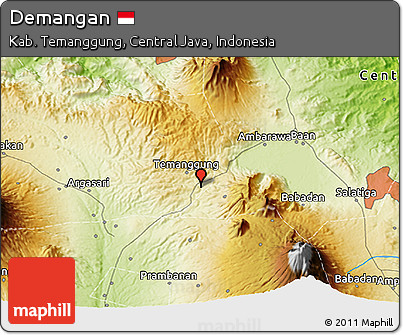 Physical 3D Map of Demangan