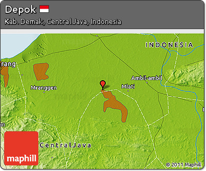 Physical 3D Map of Depok