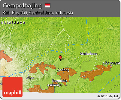 Physical 3D Map of Gempolbajing