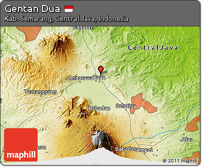Physical 3D Map of Gentan Dua