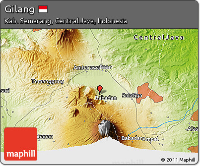 Physical 3D Map of Gilang