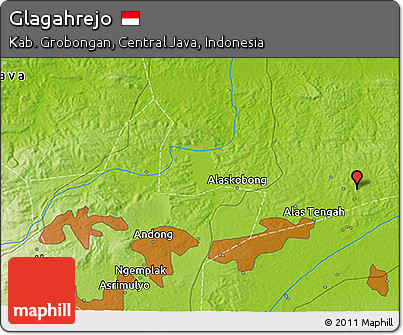 Physical 3D Map of Glagahrejo