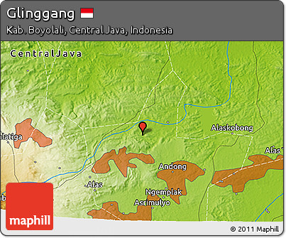 Physical 3D Map of Glinggang