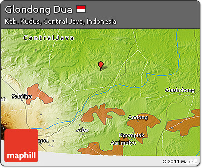 Physical 3D Map of Glondong Dua