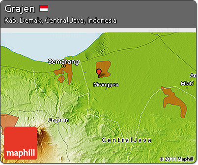 Physical 3D Map of Grajen
