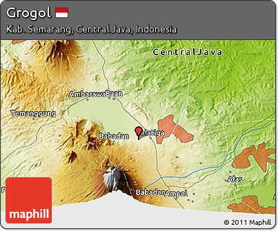 Physical 3D Map of Grogol