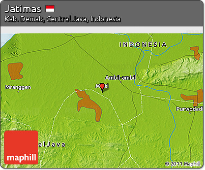 Physical 3D Map of Jatimas