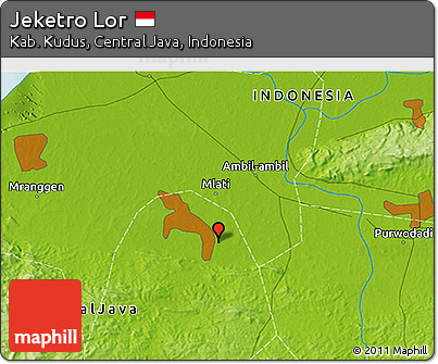 Physical 3D Map of Jeketro Lor