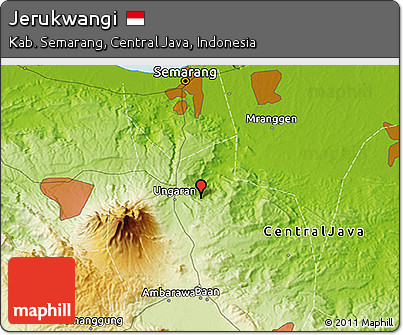 Physical 3D Map of Jerukwangi