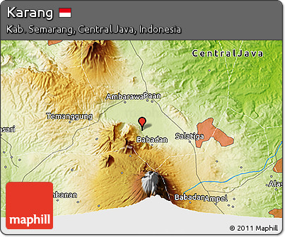 Physical 3D Map of Karang