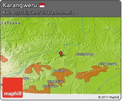 Physical 3D Map of Karangweru