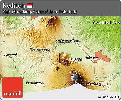 Physical 3D Map of Kediten