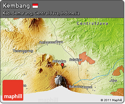 Physical 3D Map of Kembang