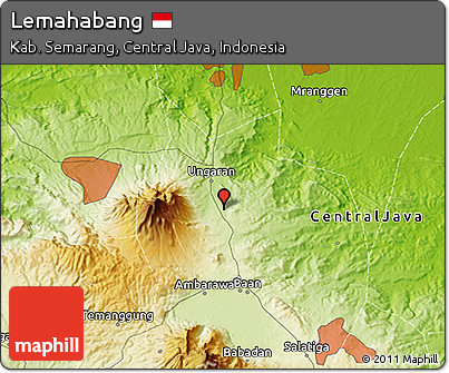 Physical 3D Map of Lemahabang