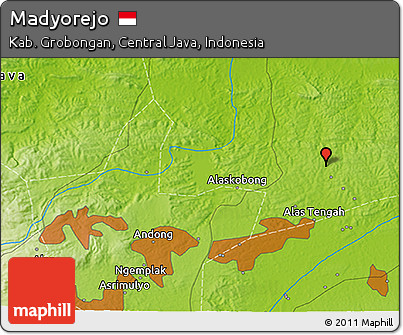 Physical 3D Map of Madyorejo