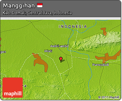 Physical 3D Map of Manggihan