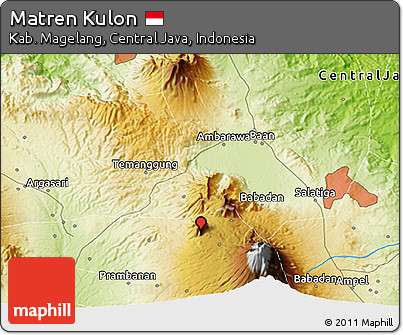 Physical 3D Map of Matren Kulon