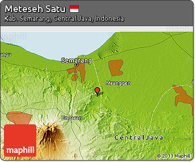 Physical 3D Map of Meteseh Satu
