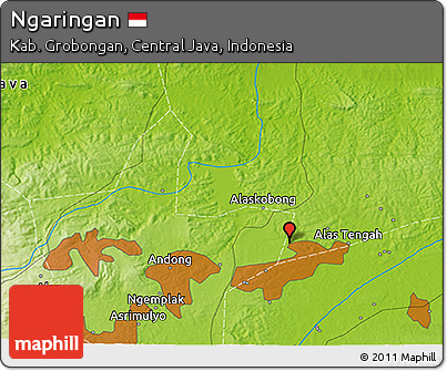 Physical 3D Map of Ngaringan