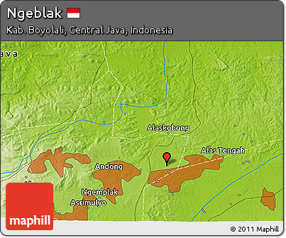 Physical 3D Map of Ngeblak