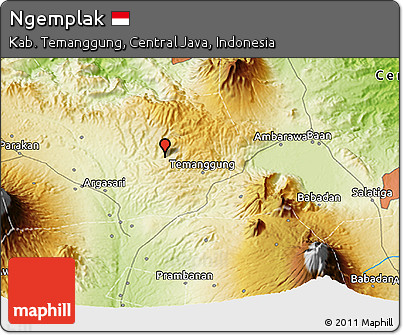 Physical 3D Map of Ngemplak