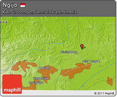 Physical 3D Map of Ngijo