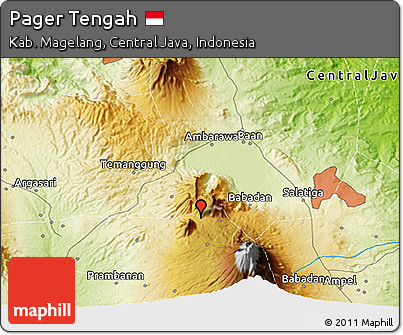 Physical 3D Map of Pager Tengah