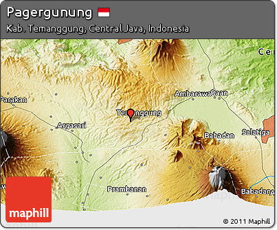 Physical 3D Map of Pagergunung