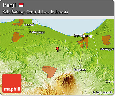 Physical 3D Map of Panji