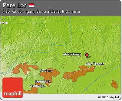 Physical 3D Map of Pare Lor