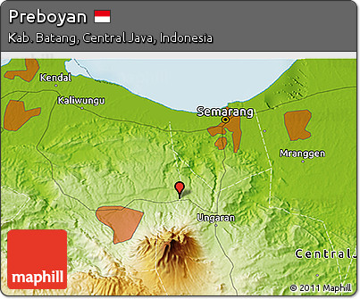 Physical 3D Map of Preboyan