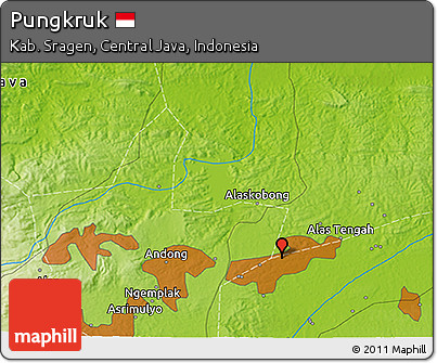 Physical 3D Map of Pungkruk