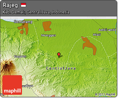 Physical 3D Map of Rajeg