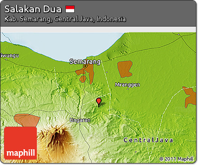 Physical 3D Map of Salakan Dua