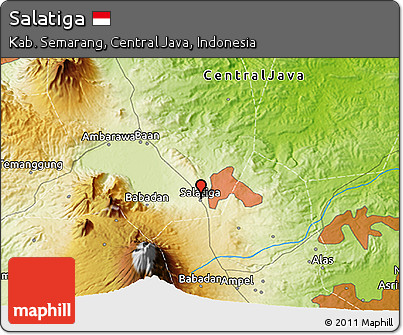 Physical 3D Map of Salatiga