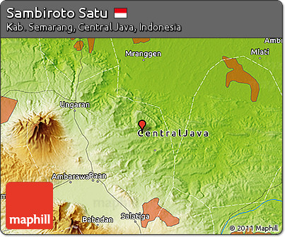 Physical 3D Map of Sambiroto Satu